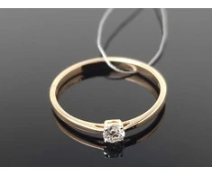 Best Diamonds Auksinis žiedas su briliantu