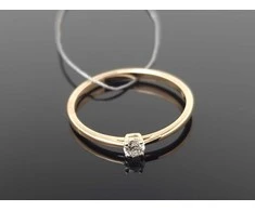 Best Diamonds Auksinis žiedas su briliantu