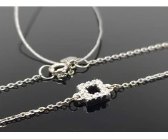 Best Diamonds Balto aukso apyrankė su baltais briliantais