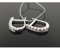 Best Diamonds Balto aukso auskarai su briliantais
