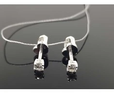 Best Diamonds Balto aukso auskarai su briliantais