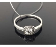 Best Diamonds Balto aukso žiedas su briliantais