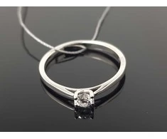 Best Diamonds Balto aukso žiedas su briliantu