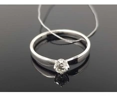 Best Diamonds Balto aukso žiedas su briliantu