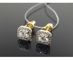 Best Diamonds Geltono aukso auskarai su briliantais