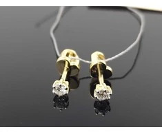 Best Diamonds Geltono aukso auskarai su briliantais