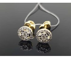 Best Diamonds Geltono aukso auskarai su briliantais