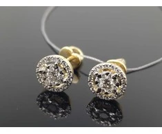 Best Diamonds Geltono aukso auskarai su briliantais