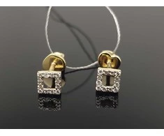 Best Diamonds Geltono aukso auskarai su briliantais