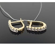 Best Diamonds Geltono aukso auskarai su briliantais