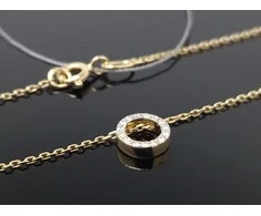 Best Diamonds Geltono aukso grandinėlė su briliantais