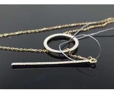 Best Diamonds Geltono aukso grandinėlė su briliantais