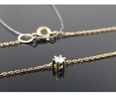 Best Diamonds Geltono aukso grandinėlė su briliantu