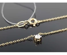 Best Diamonds Geltono aukso grandinėlė su briliantu