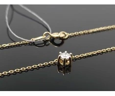 Best Diamonds Geltono aukso grandinėlė su briliantu