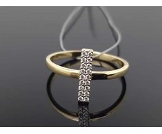Best Diamonds Geltono aukso žiedas su baltais briliantais
