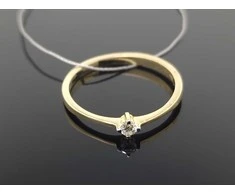 Best Diamonds Geltono aukso žiedas su briliantu