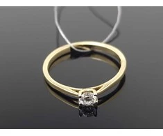 Best Diamonds Geltono aukso žiedas su briliantu