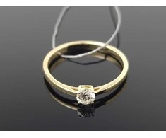 Best Diamonds Geltono aukso žiedas su briliantu