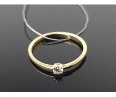 Best Diamonds Geltono aukso žiedas su briliantu