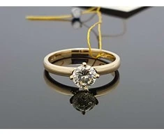 Geltono aukso žiedas su briliantais Praba: 585