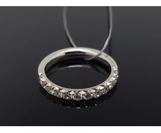 Balto aukso žiedas su briliantais Praba: 585