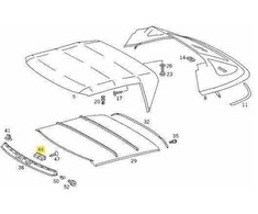 /349/ Originalus Mercedes-Benz įdubimas priekinės panelės R129 SL minkštajam stogui