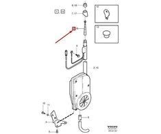 Antenos stiebas 3345775 Tinka: Volvo S40 2000 2001 2002 2003 2004 Uro dalys