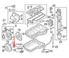 Apatinis Alyvos Bakelis VAG Audi TT Roadster 8J Originalus 07K103600E