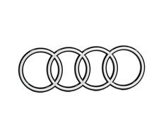 Audi A3 S3 Emblema Poliarinis Baltas VAG Originalus 85E85360590A