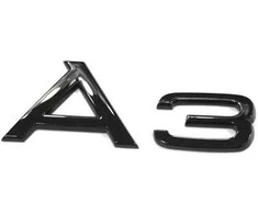 Audi A3 VAG Inscription Juodas Tuning Emblema Originalus 8Y0071803