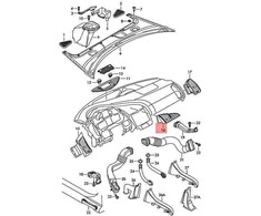 Audi R8 2007 2012 VAG Nero Ventiliatoriai Juodi Originalus 424820951H77