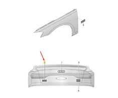 Audi Rsq8 4M Galinio Bagažinės Ženklo Emblema Vag Originalus 4M8853740AT94