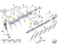 Aukšto Slėgio Skirstymo Vamzdis BMW 7 F01 F02 F03 Ghost RR4 Wraith RR5 Originalus 13537560541