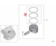 AUTENTIŠKAS BMW 5 7 Serijos E60 65 66 Sedanas Remonto Rinkinys 1x Pistonų Žiedai 11257545007