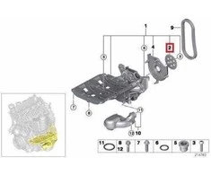 AUTENTIŠKAS BMW E60N E61N E81 E82 E83N E84 E87N Alyvos siurblio pavarų ratas 11417798019