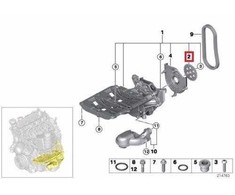 AUTENTIŠKAS BMW E60N E61N E81 E82 E83N E84 E87N Alyvos siurblio pavarų ratas 11417798019