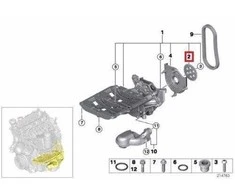 AUTENTIŠKAS BMW E60N E61N E81 E82 E83N E84 E87N Alyvos siurblio pavarų ratas 11417798019