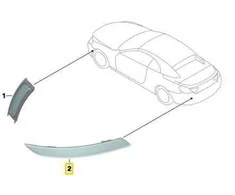 AUTENTIŠKAS OEM BMW F06 F12 F13 640d 650i 650iX M6 Galinis Dešinysis Atšvaitas 63147210588