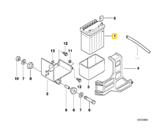 Akumuliatorius Baterija BMW F 650 F 650 ST E169 09 1993 04 2003 Originalus 61217729049