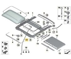 BMW 1 2 3 4 X4 SERIJOS priekinio stoglangio vandens nuleidimo žarnelė Originali 41217233822