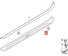BMW 1 Cabrio E88 priekinio įėjimo dangtelis dešinysis originalus 51477177826