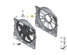 BMW 1 E81 E87 E88 E82 3 E90 E91 E92 E93 X1 E84 Ventiliatoriaus Skydas Originalus 17427530650