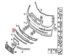 BMW 1 E81 E87 Priekinis Bamperio Grotas Originalus 51117182367