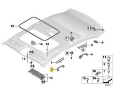 BMW 1 F20 Interjero rankena 51167464443 7464443 originali