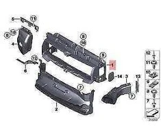 BMW 1 SERIJA F20 F21 RADIATORIAUS ORA KANALAS ĮSIURBIMO VIRŠUTINĖ DALIS ORIGINALI 7245771