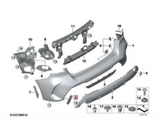 Bmw 1 Serija F40 Galinis Desinys Bufferio Apdailos Elementas Originalus 51125A0A888