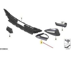BMW 2 F44 Priekinis Dešinysis Oro Įleidimo Apdailos Sport Lin Originalas 51119463088