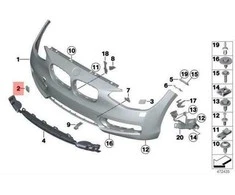 BMW 2 SERIJA F22 F23 NAUJA ORIGINALI PRIEKINIO BUFERIO TRAUKIMO KABLIUKO AKSESUARO KAPOTĖLIS 7391808