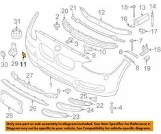BMW 2 SERIJA F22 F23 NAUJA ORIGINALI PRIEKINIO BUFERIO TRAUKIMO KABLIUKO AKSESUARO KAPOTĖLIS 7391808